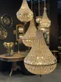 Kroonluchter Colosseo - goud - glas - 80 cm