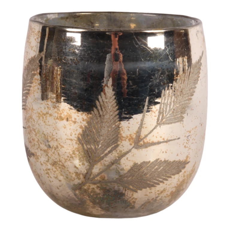Vægelampeholder Blade - 16 cm - guld - glas