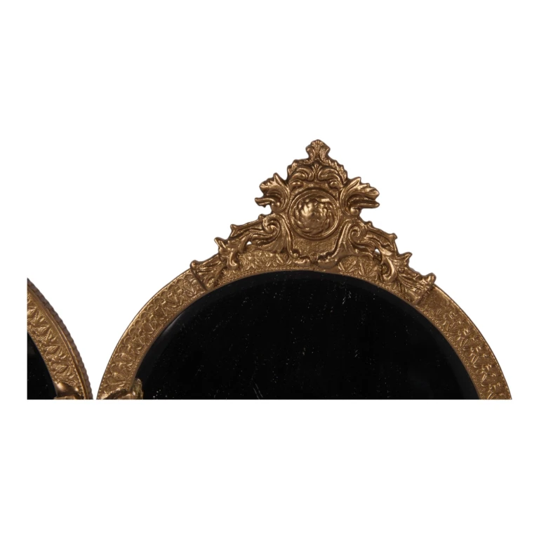 Rundt spejl - kobberfarvet - 27,5 cm - 1 stk