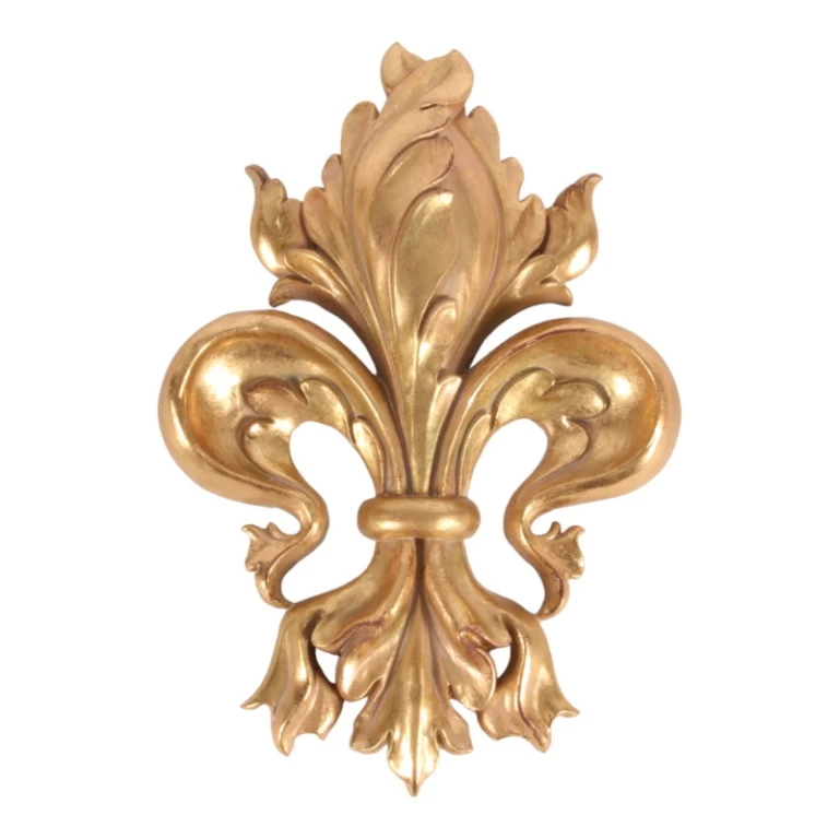 Vægornament - guld - 33 cm - kunstharpiks