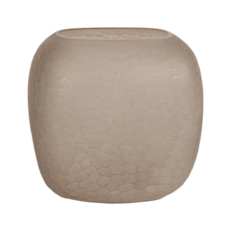 Vase Pebble - 26 cm - brun - glas