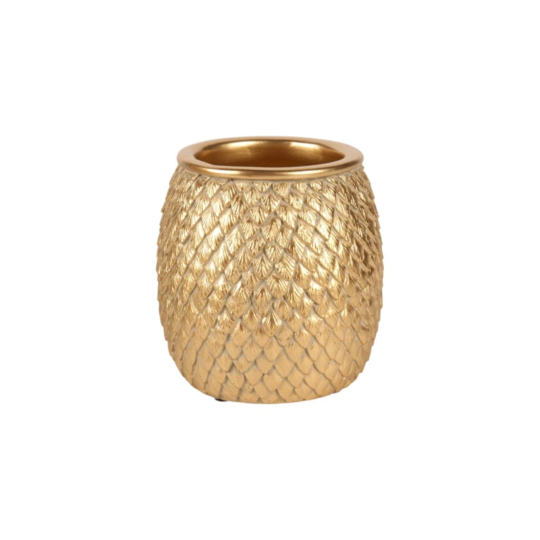 Vase Skæl - 9,5 cm - guld - kunstharpiks