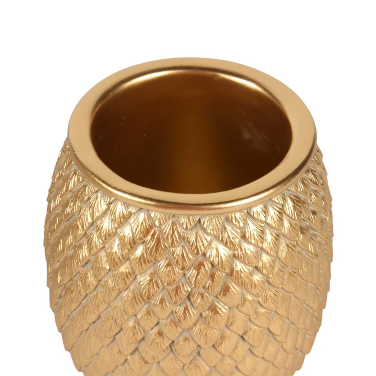 Vase Skæl - 9,5 cm - guld - kunstharpiks