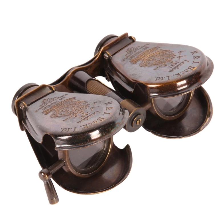 Dekorativ kikkert - messing - guld - 12,5 cm