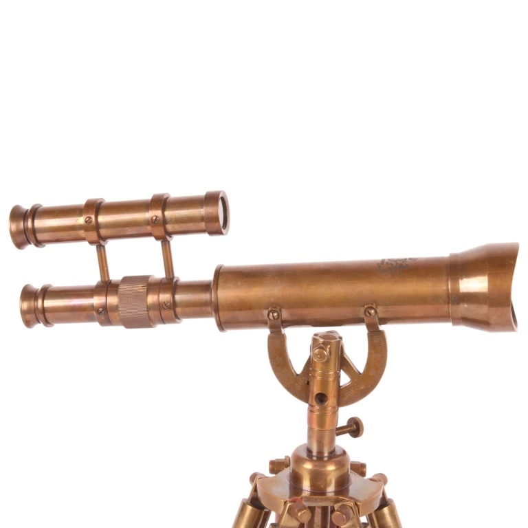 Teleskop på stativ - brun - messing/aluminium - 47 cm
