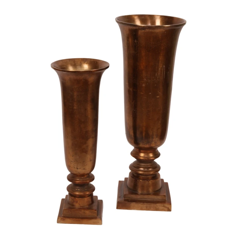 Vase - 49 cm - antik bronze - aluminium