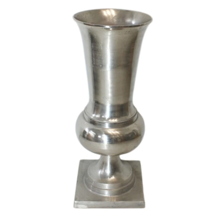 Vase - 86 cm - sølv - aluminium
