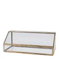 Displayboks - guld - kobber og glas - 30 x 12 cm - 1 stk