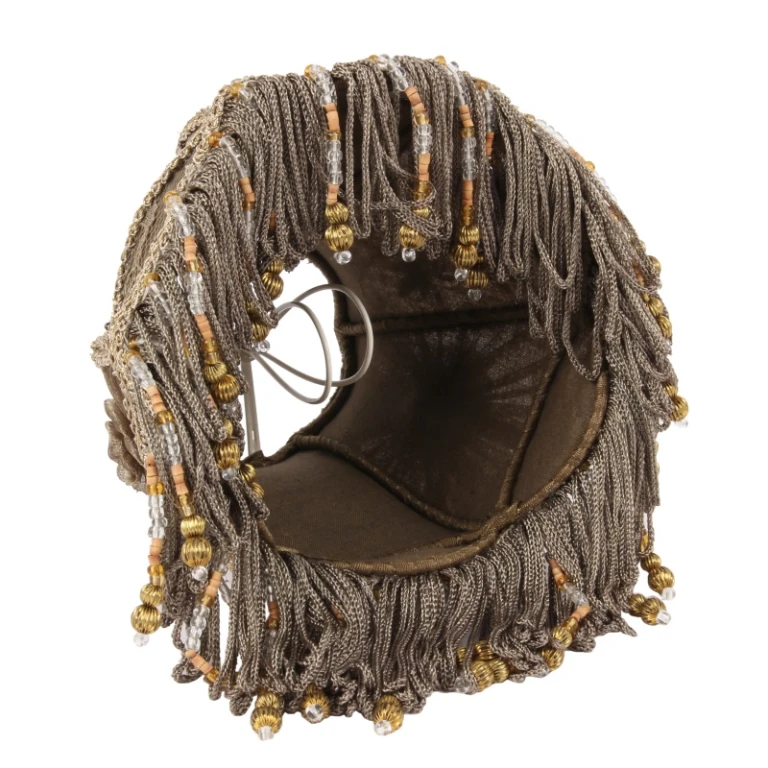 Lampeskærm Victorian Clip-On - 15 cm - taupe - stof