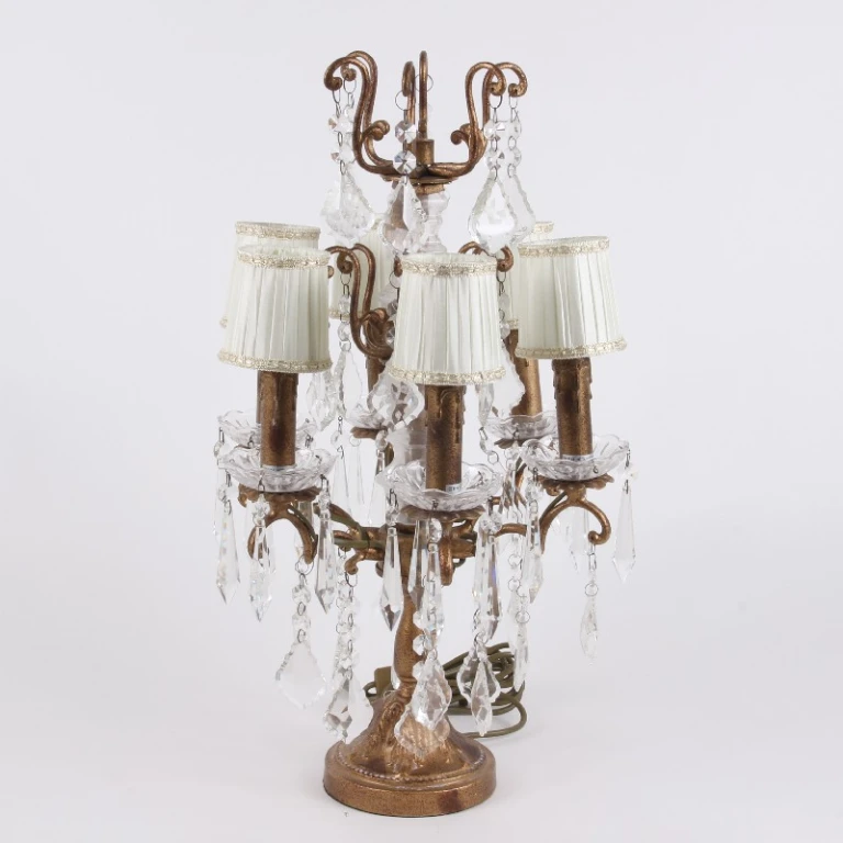 Lampskærm Victorian Mini Clip-On - 8 cm - cremefarvet - stof
