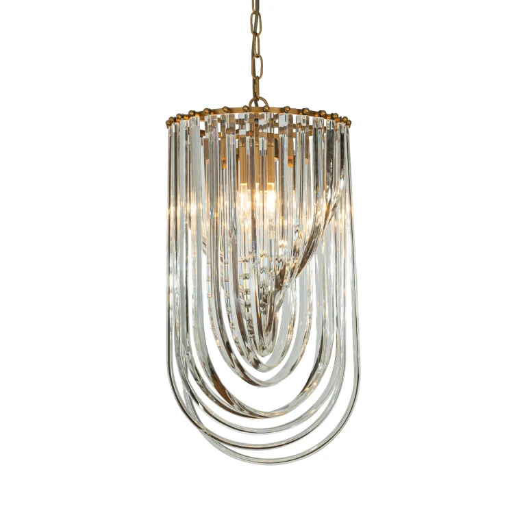 Dutch Style Kranlys Chelsea - 61 cm - guld - jern og glas