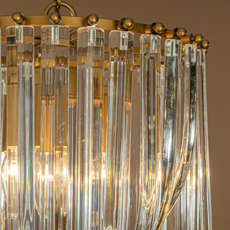 Dutch Style Kranlys Chelsea - 61 cm - guld - jern og glas
