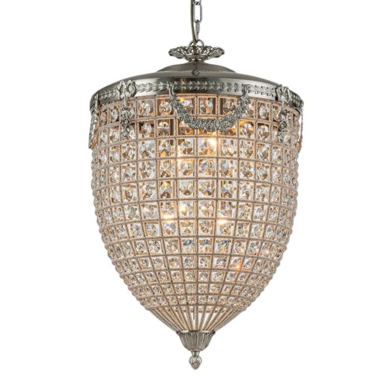 Dutch Style Lysekrone Empire - 65 cm - Sølv - Jern & Glas