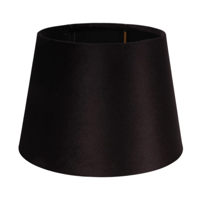 Lampeskærm rund - 20 cm - sort - stof