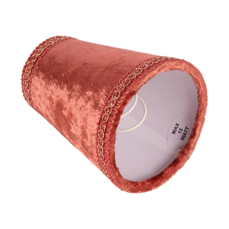 Lampskærm - 9 cm - rød - stof