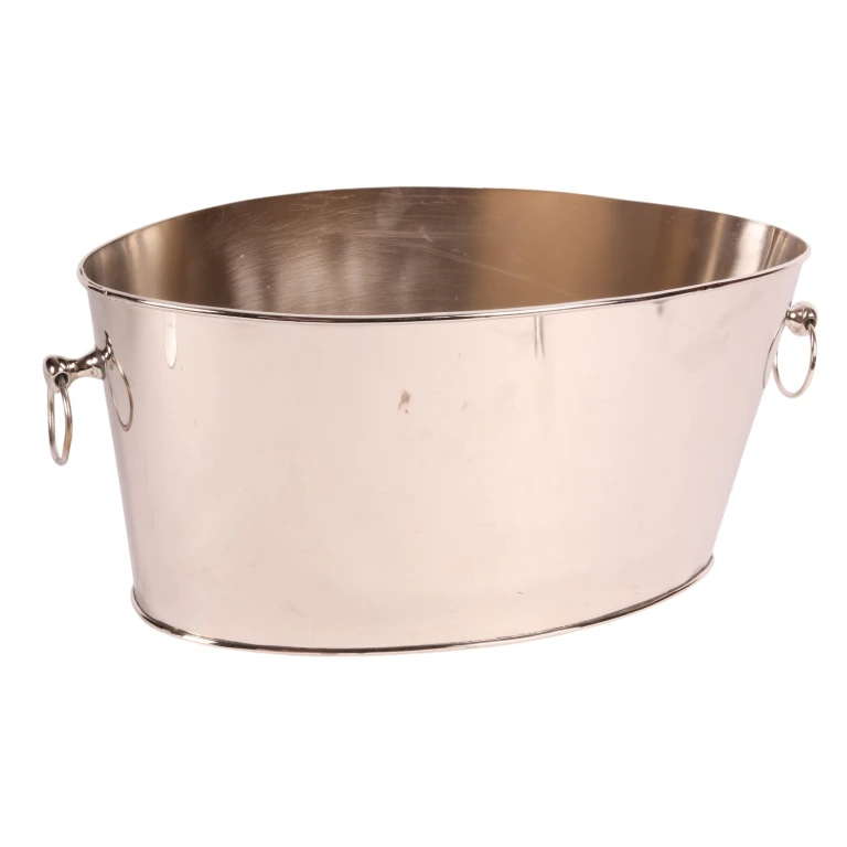 Champagnekøler - sølv - messing - 21 cm