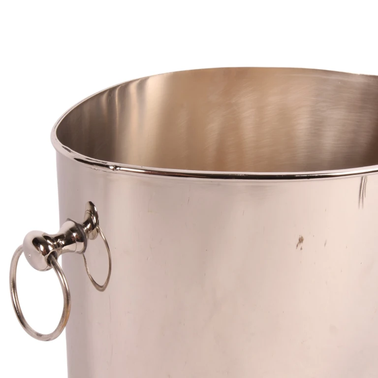 Champagnekøler - sølv - messing - 21 cm