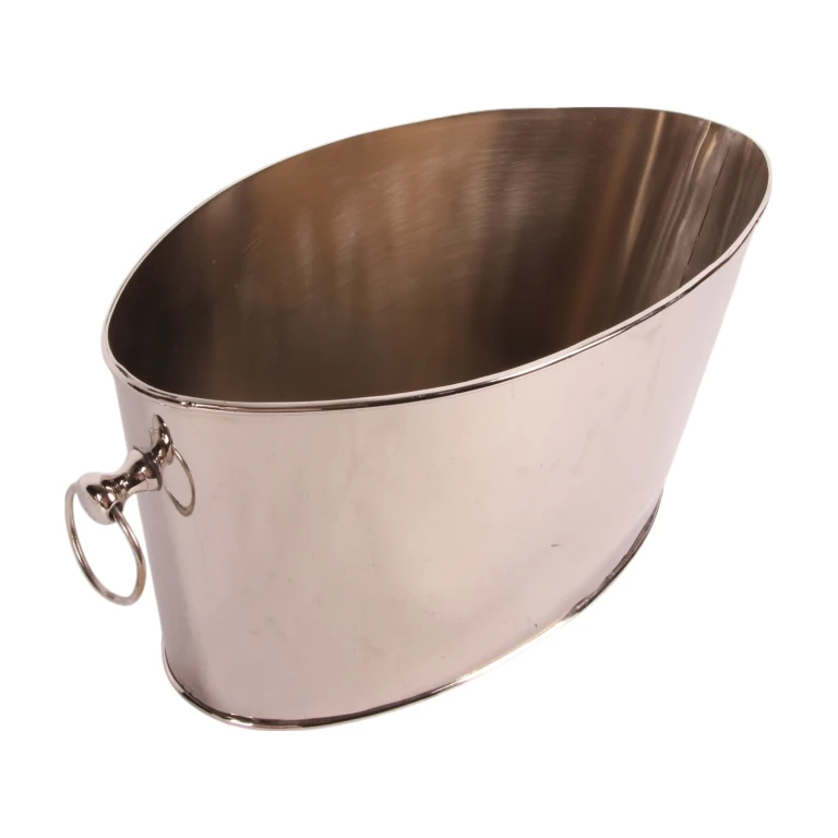 Champagnekøler - sølv - messing - 21 cm