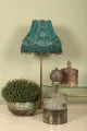 Lampenkap Victorian Dome - 30 cm - turquoise - stof